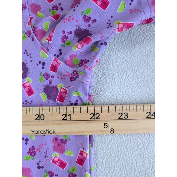 Vitamin G Performance Golf Polo Transfusion All Over Print Purple M Activewear - Picture 6 of 7